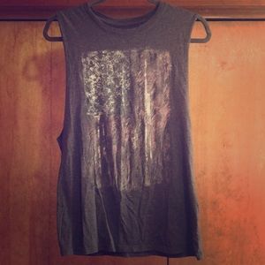 Grey cut off tee